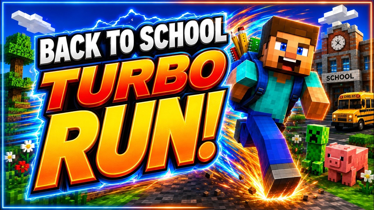 Brain Break &ndash; Minecraft Back to School Run! 🎒⚡ Turbo Edition