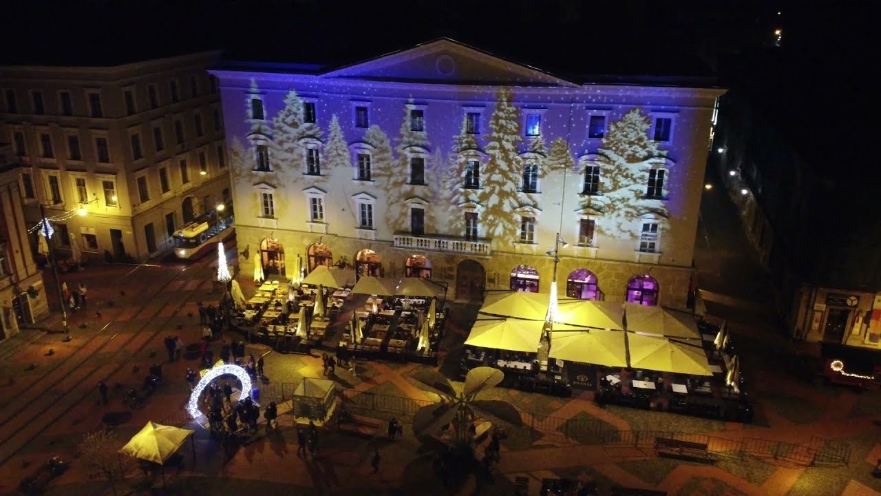 Timișoara winter fest, 01 Jan '22, aerial