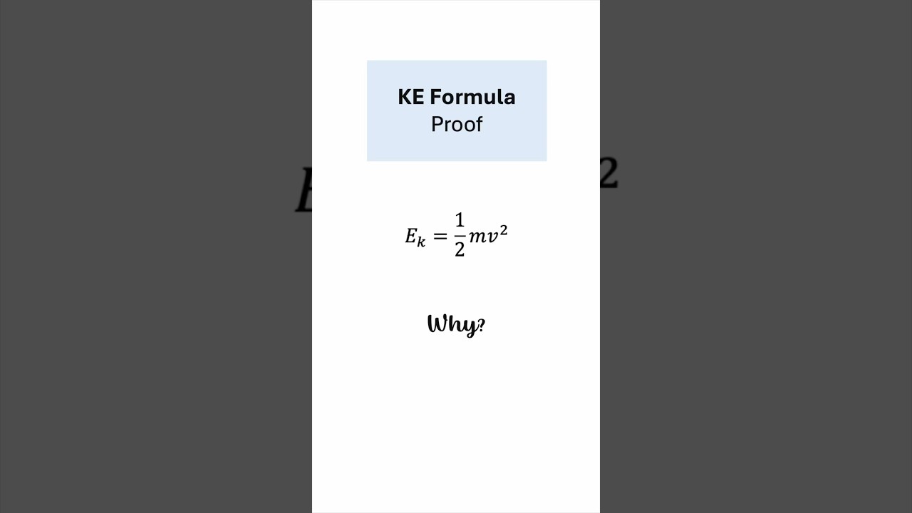 Доказательство формулы кинетической энергии #физика #математика #шорты #образование