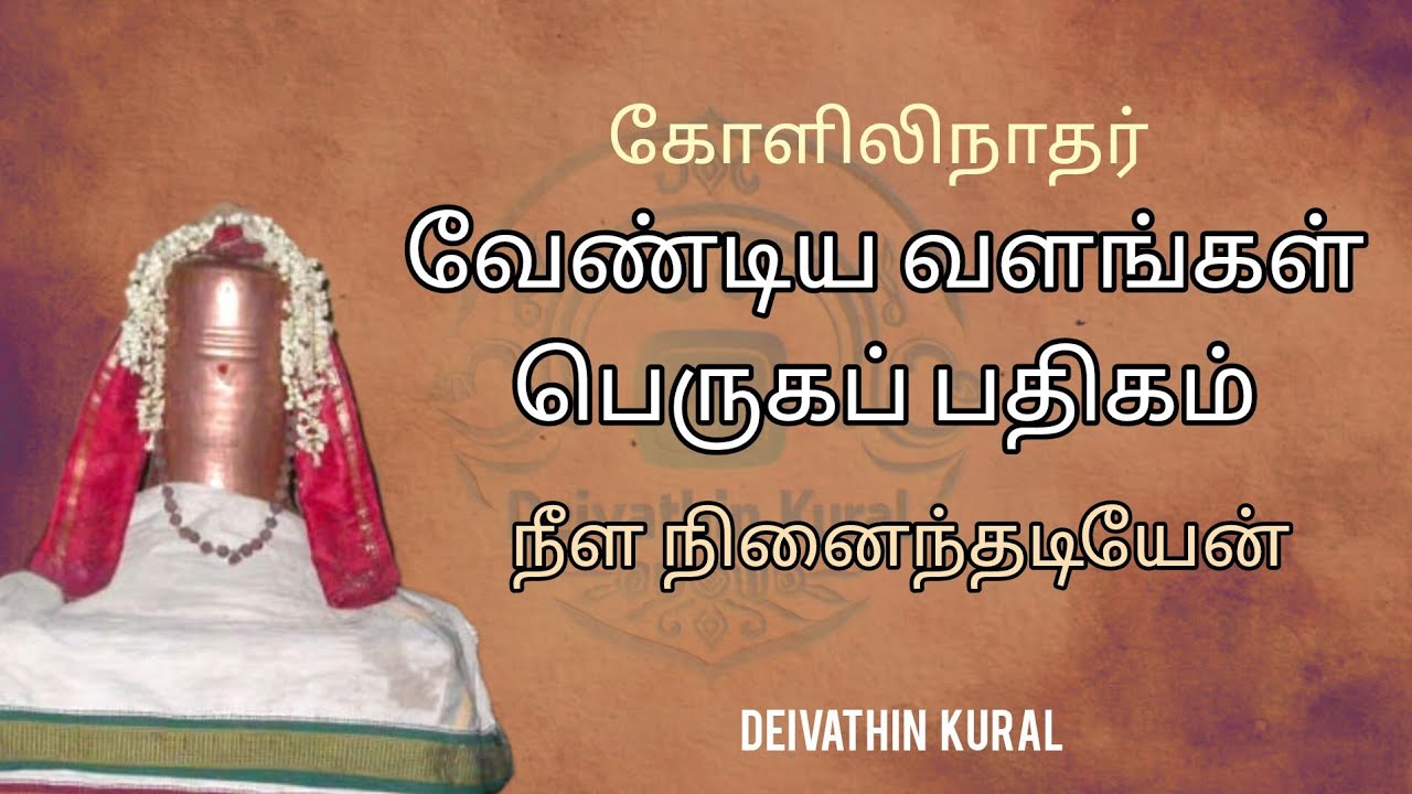 அடியவர்களின் பசிப்பிணி போக்கும் பதிகம் | திருக்கோளிலி (திருக்குவளை) | Deivathin kural 