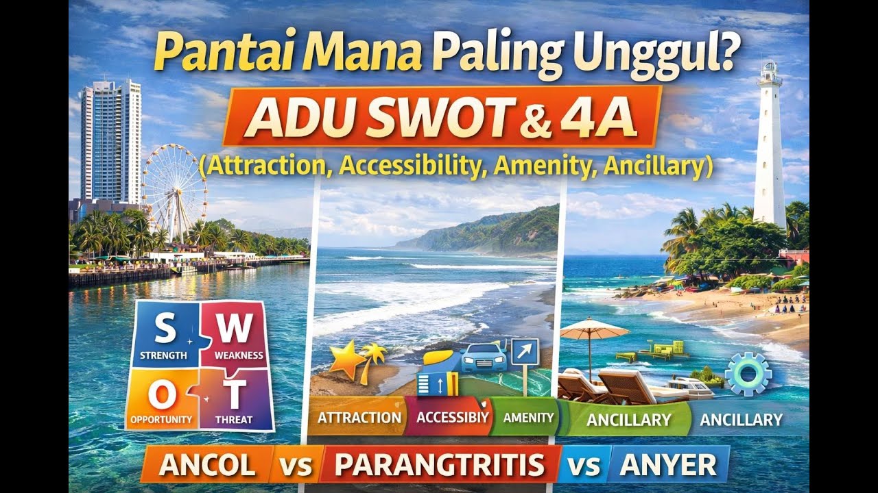 Pantai Mana Paling Unggul? Adu SWOT & 4A Ancol vs Parangtritis vs Anyer!