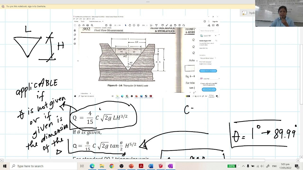 Sample Problem   Triangular Weir