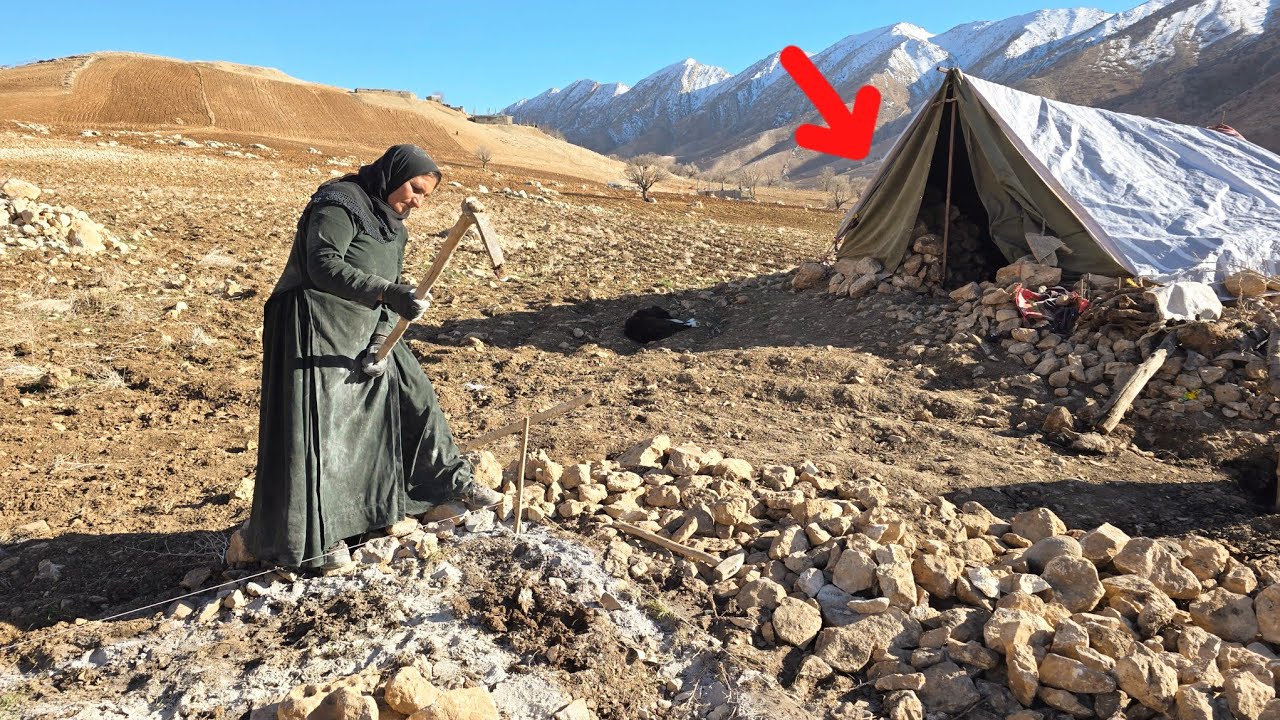 Мать, изгнанная сыном – выживает одна в ледяных горах и строит безопасное убежище с нуля