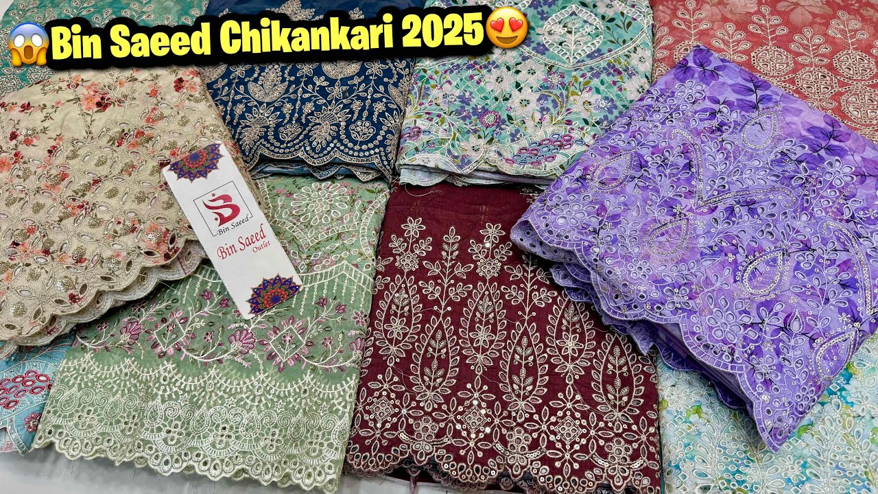 Bin Saeed New Chikankari 2025 | Bin Saeed Latest Chikankari | Bin Saeed Wholesale 2025