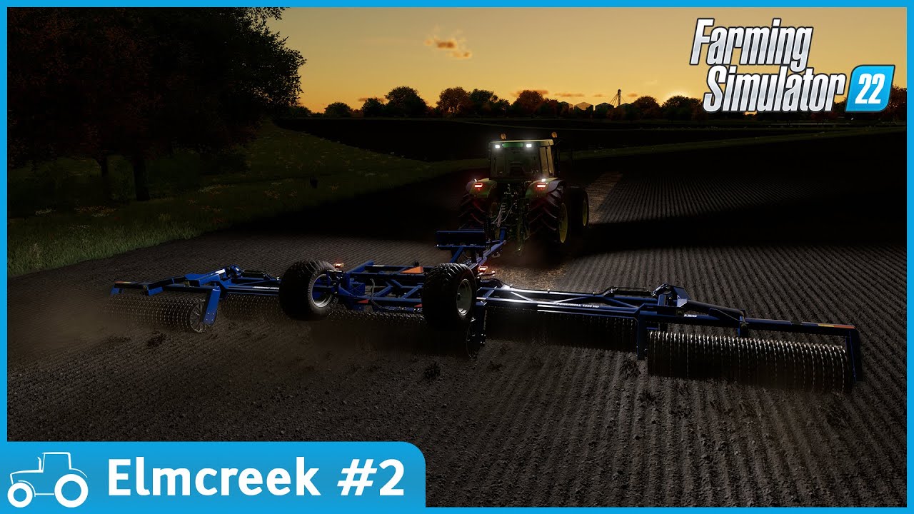 Elmcreek #2 FS22 Timelapse Mulching & Rolling Fields To Prep The Seed Bed & Harvesting Sorghum