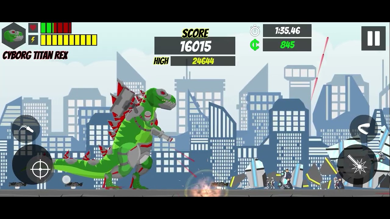 Playing Cyborg Titan Rex: City Ramage