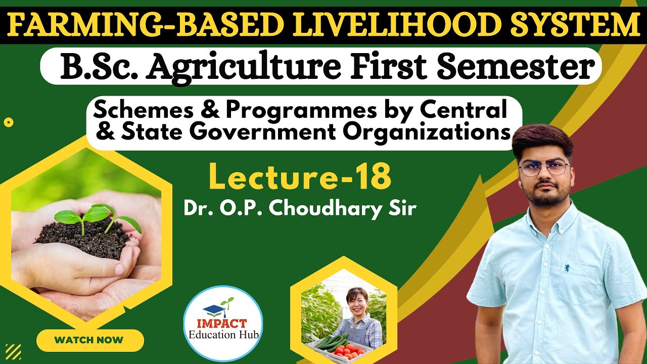 Farming based Livelihood System II Schemes & Programmes by Central & State Government Organizations
