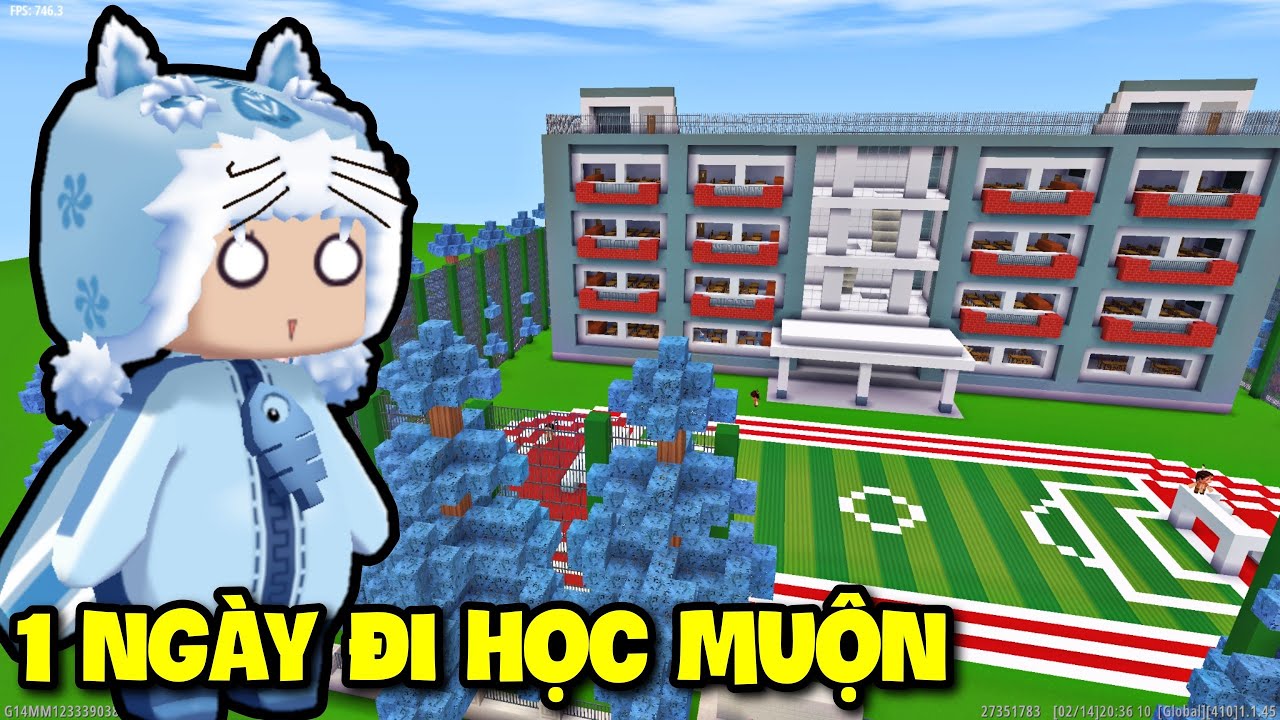 1 NGÀY ĐI HỌC MUỘN CỦA MEOWPEO TRONG MINI WORLD | MINI GAME