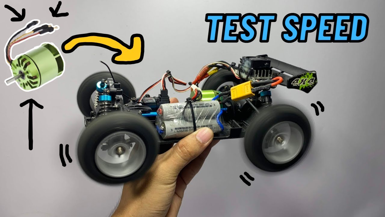 Thử lắp động cơ không chổi than 4000kv vào xe wltoys a959b
