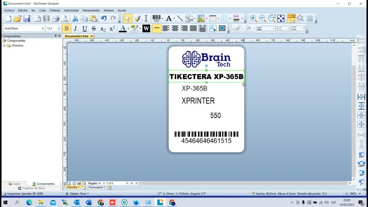 Tutorial configurar base de datos con BARTENDER, Excel y Diseño de Stikers.