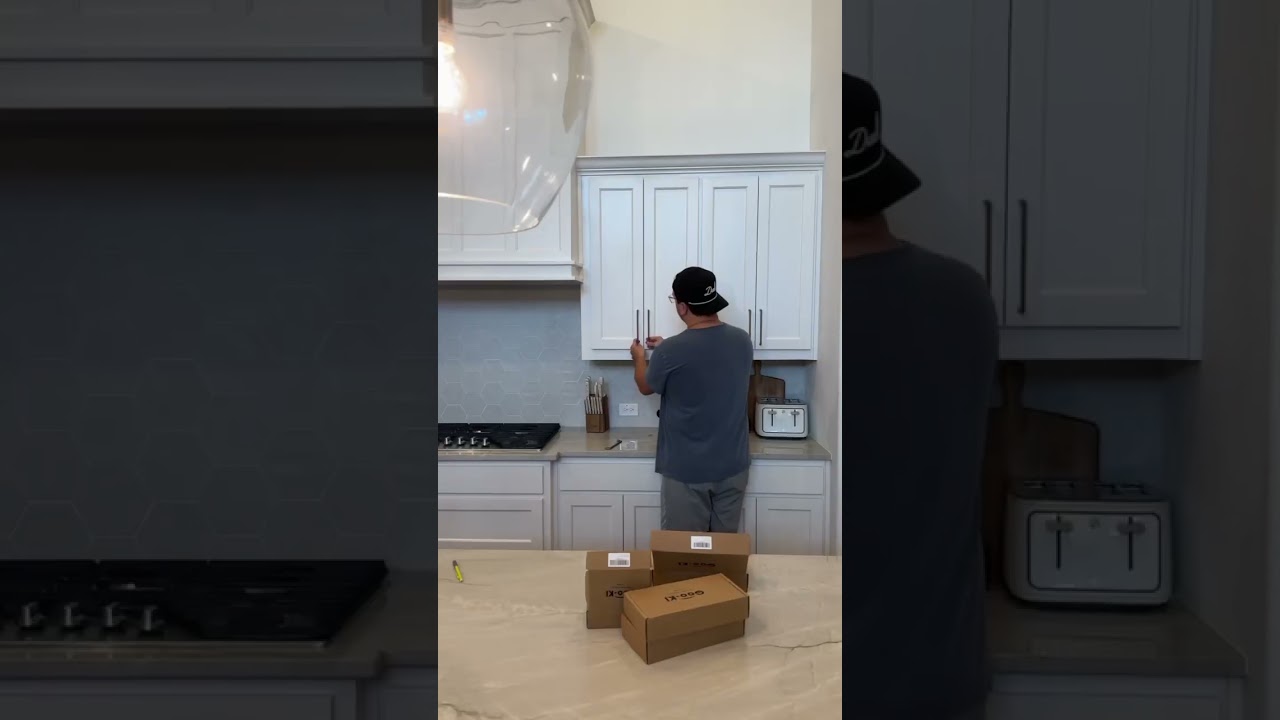 customizing our new build with knobs and pulls #kitchenhardware #amazonhome  #amazonkitchen #homediy