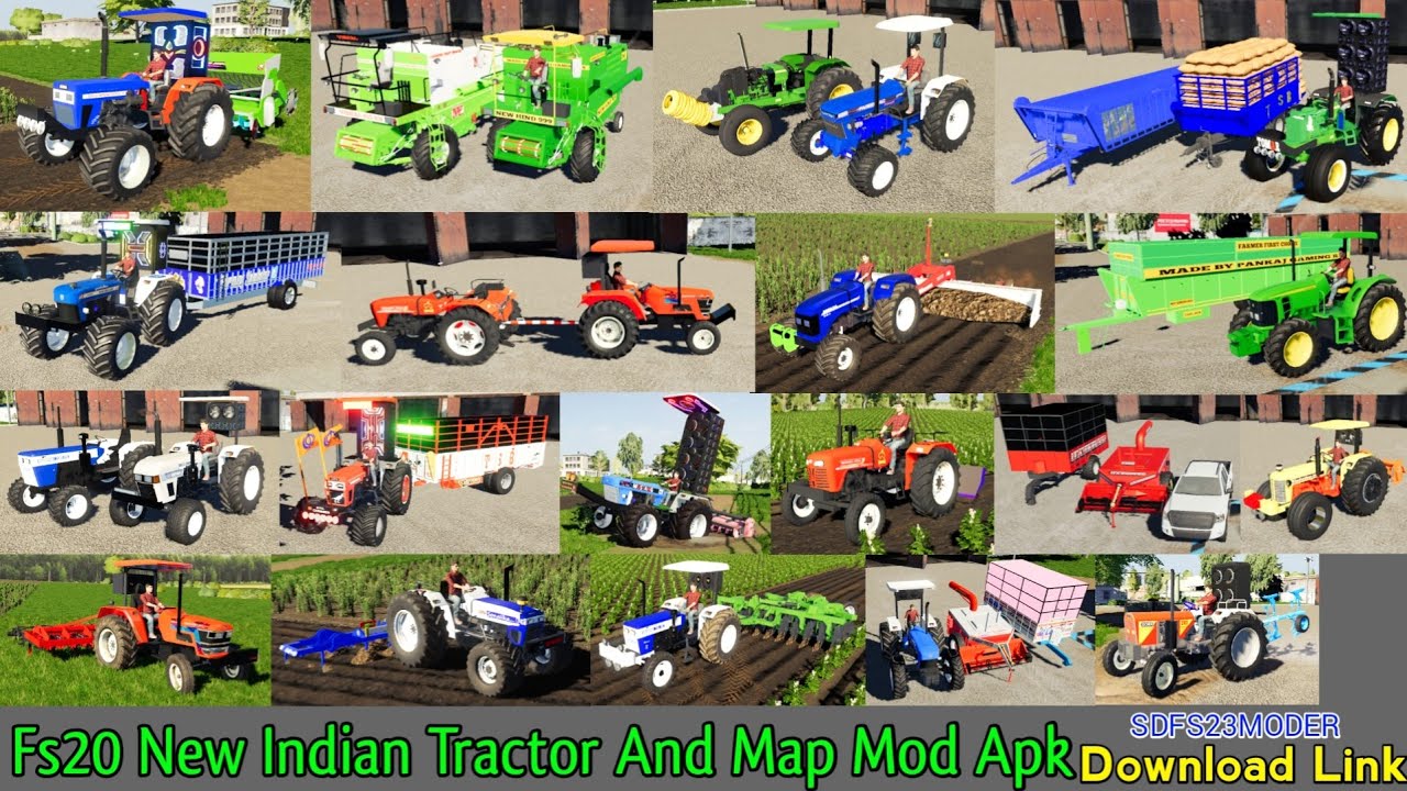 FS 20 Indian Tractor Mod Download | Mahindra, Swaraj, New Holland, Arjun || Low-End Device Support