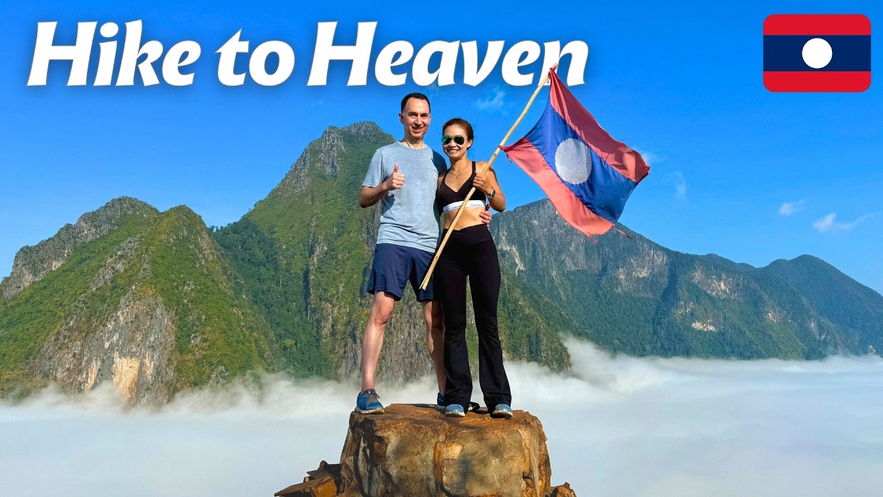 Nong Khiaw Laos Sunrise Hike 🌄 Pha Daeng Viewpoint Trail 💪