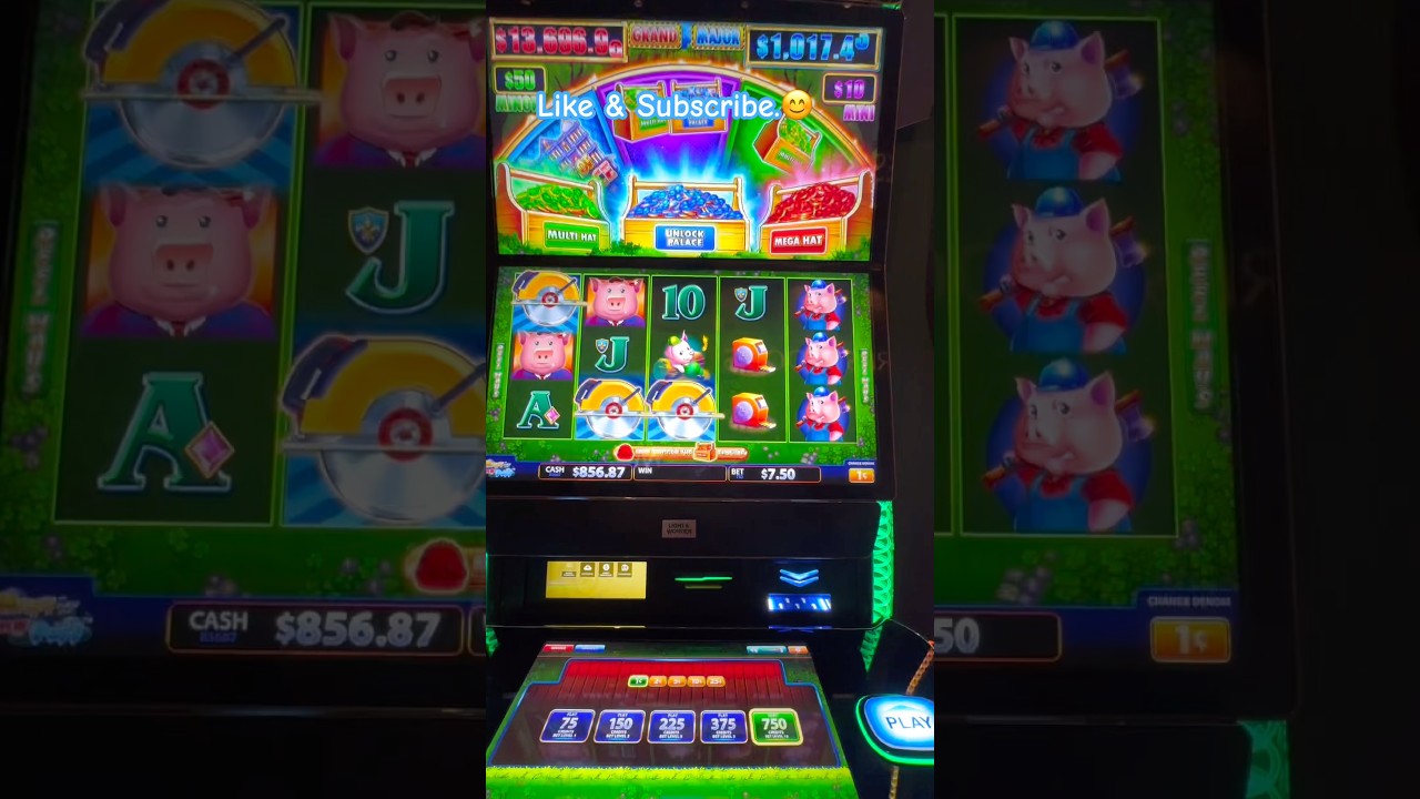 🤩AMAZING WIN ON $7.50 BET WITH PALACE FEATURE HUFF N LOTS OF PUFF AT HARD ROCK TAMPA #slots #casino