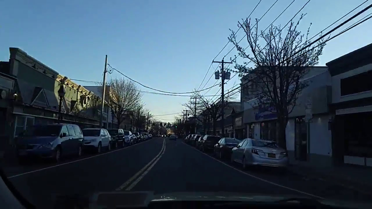 Driving by Bay Shore in Suffolk,New York