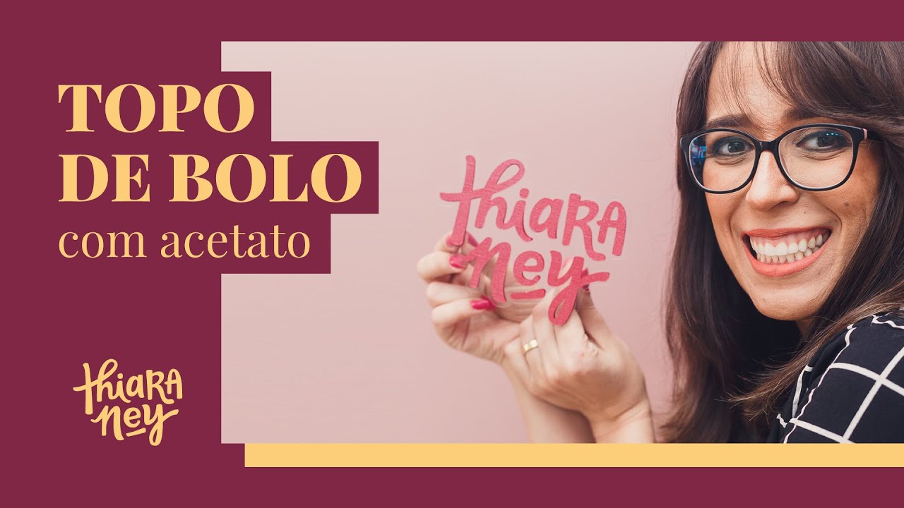 Topo de bolo flutuante com acetato | Thiara Ney