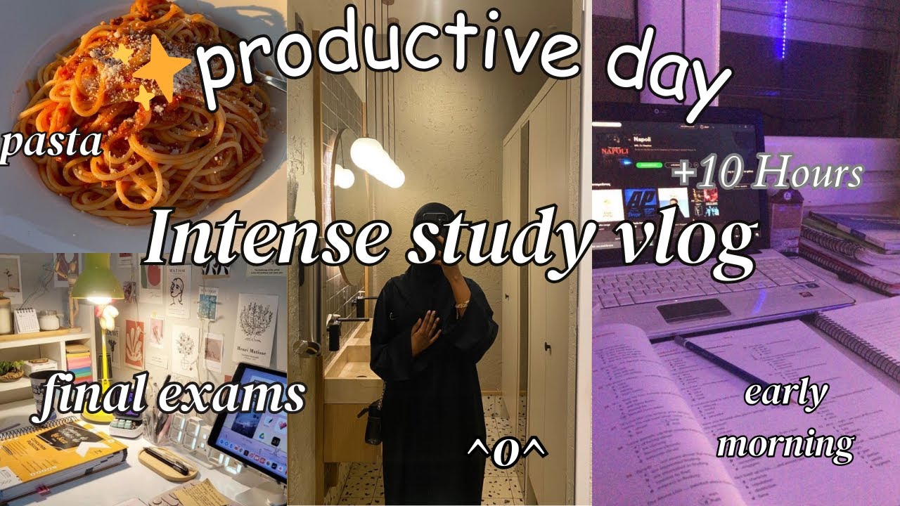 finals diaries📚: studying + then 10 hours || ^-^ تحدي الدراسة لمدة 10 ساعات || challenge yourself 🥇