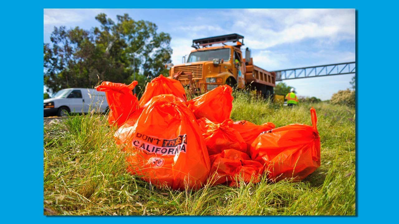 Caltrans HQ-On the Job with Caltrans-Litter Removal
