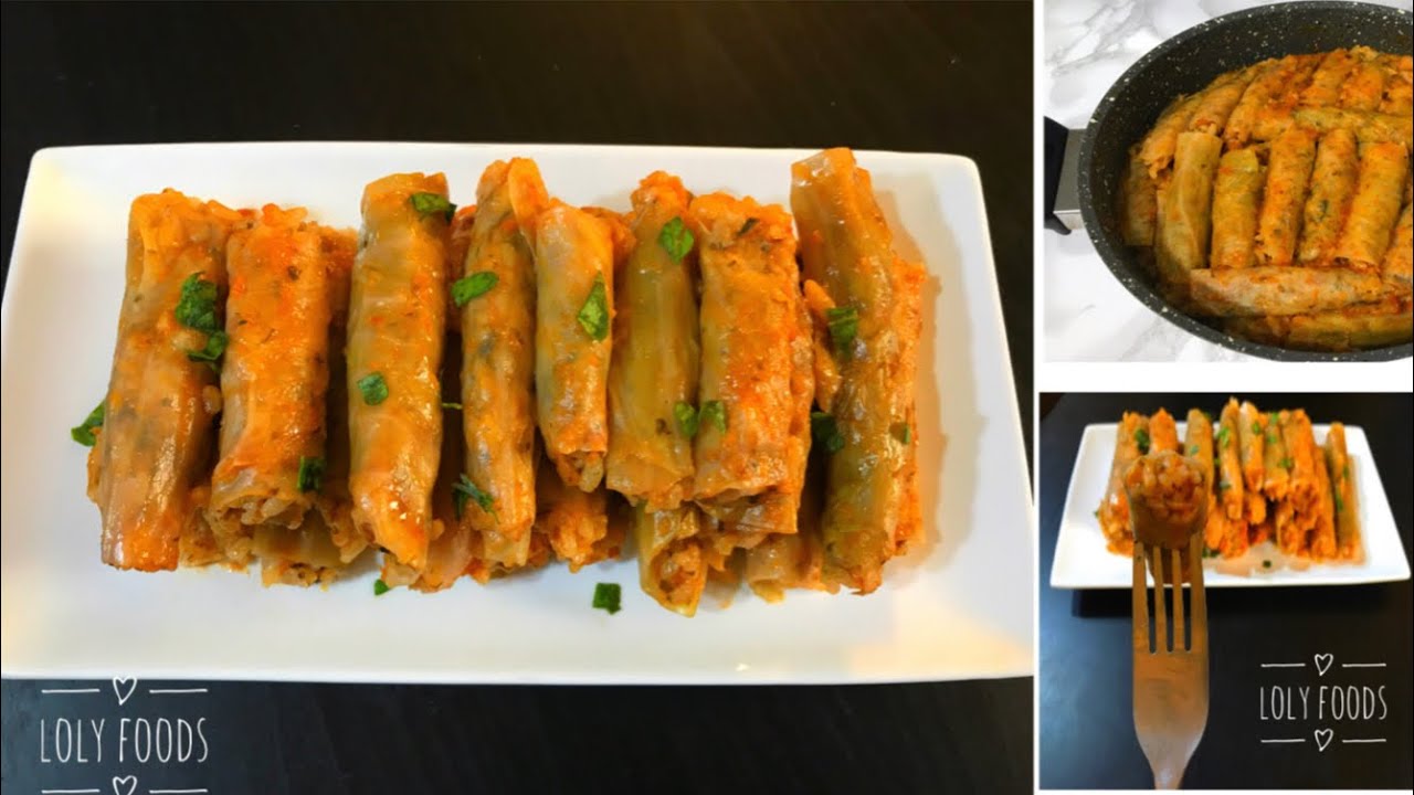 محشي الكرنب الني ف ني وبتسبيكة فنفس الوقت🤪😉وسراللون الاحمرلمحشي الكرنب بخلطة المحشي الأصلية الخاصة
