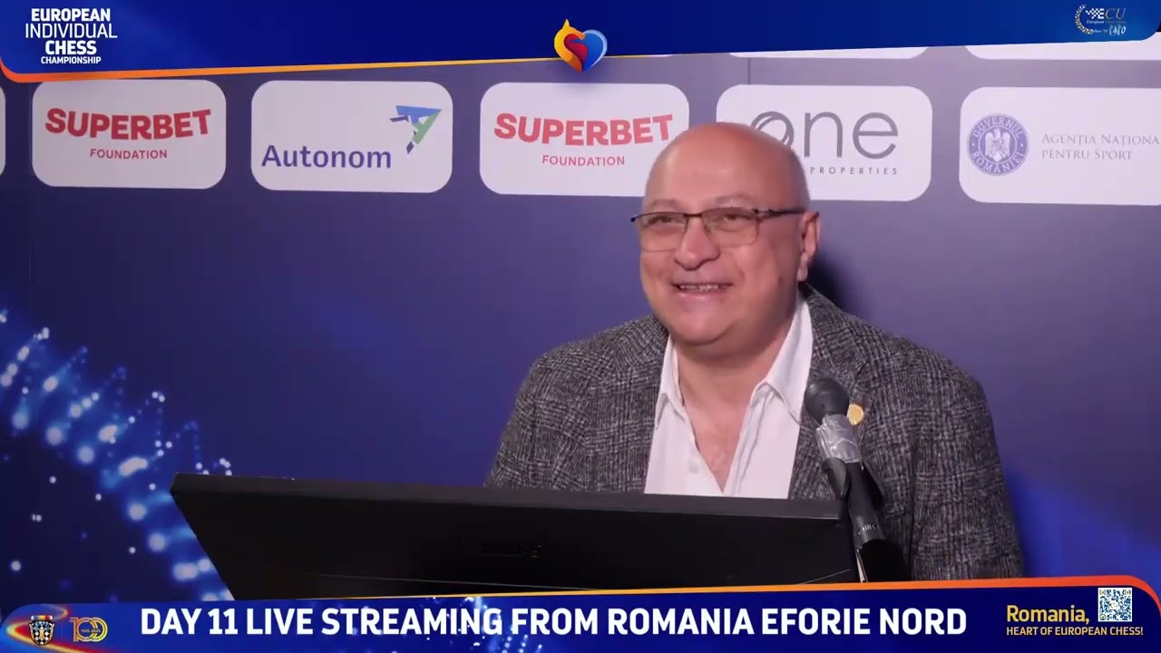 ECU President analyzes the games of the EICC2025 and speaks about his chess game against the Robot!