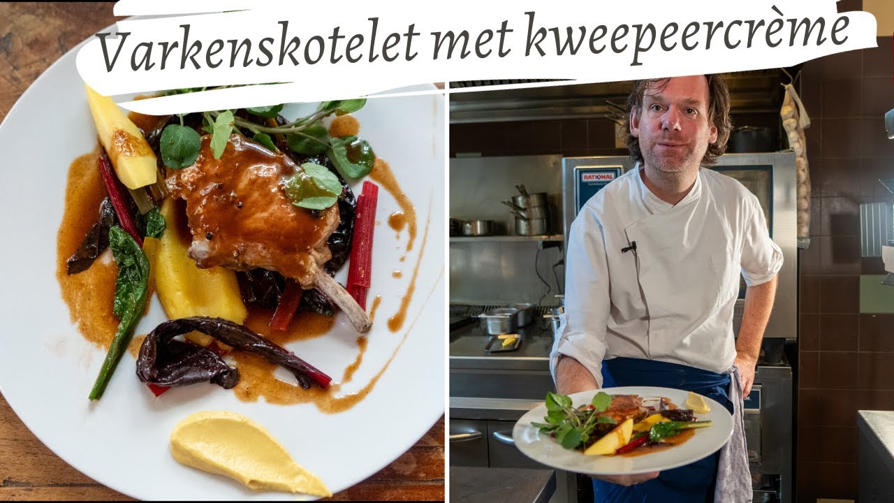 Koken met Rik de Jonge: Varkenskotelet met kweepeercrème