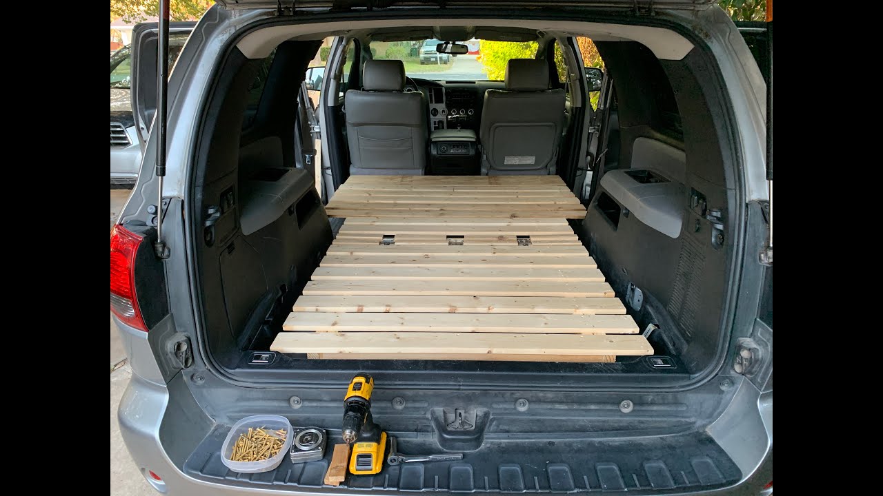 A Hinge Bed in my SUV * Car Camping Build with Storage