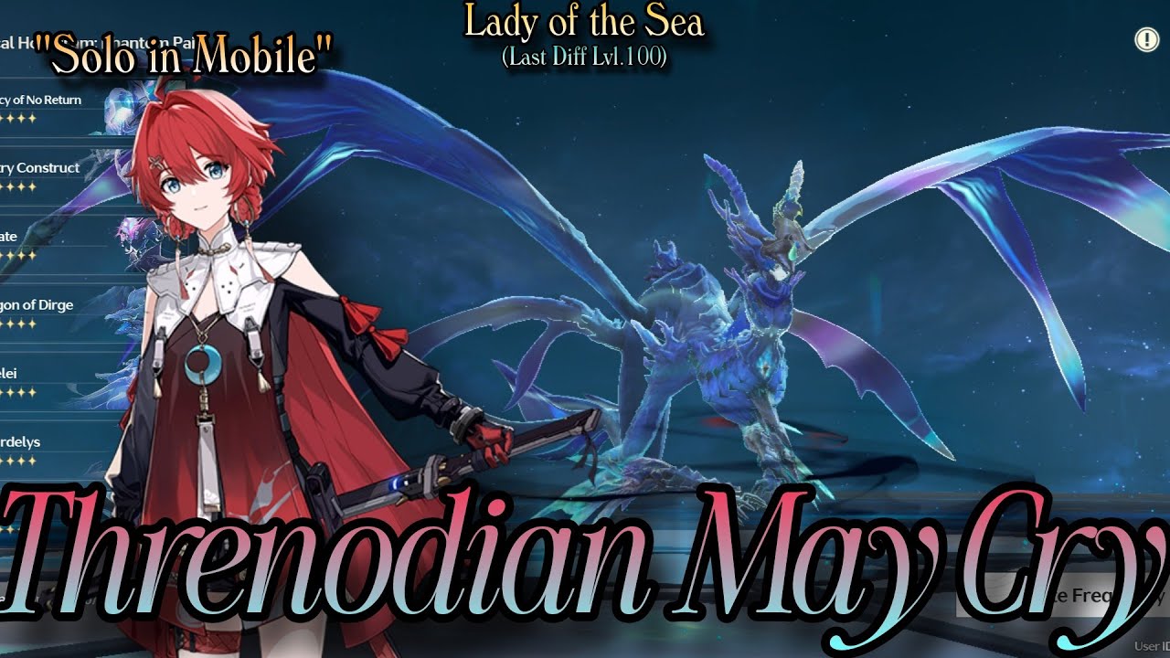 Danjin Solo Vs Lady of the Sea Hologram (lvl.100) | Mobile | [Wuthering Waves]