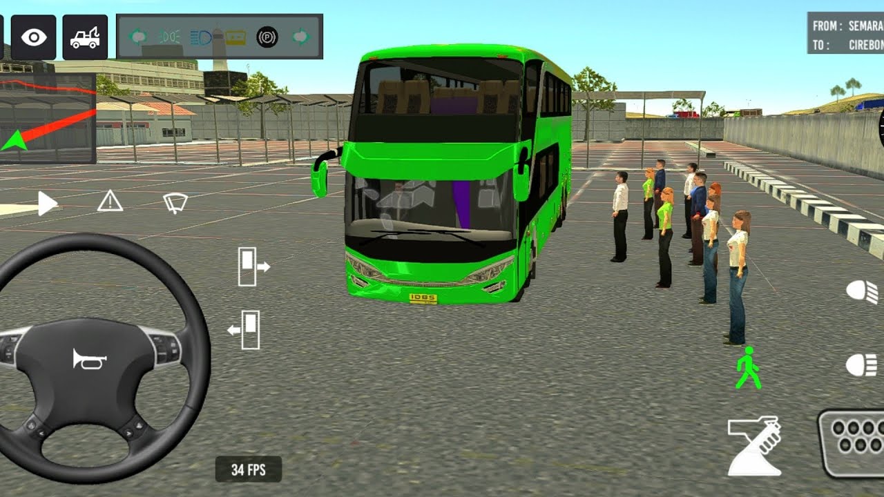 Euro Bus Driving Game Public Transportation 2024 - Indonesia Bus Simulator Android Gameplay #3