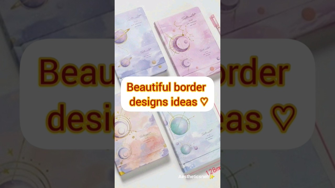 beautiful border designs ideas ♡ #borderdesign #border #design #ideas #project #notebook #shorts #yt