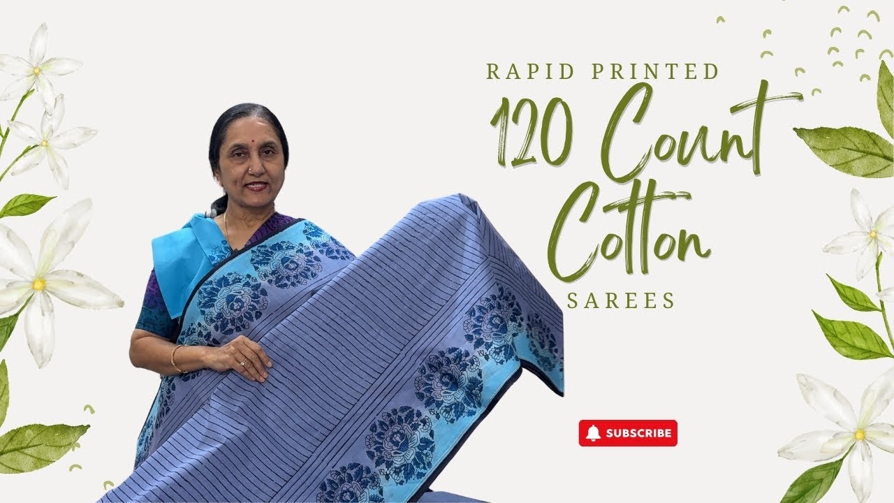 120 count Cotton sarees in Rapid prints by Anitha Reddy Jejis Vlogs
