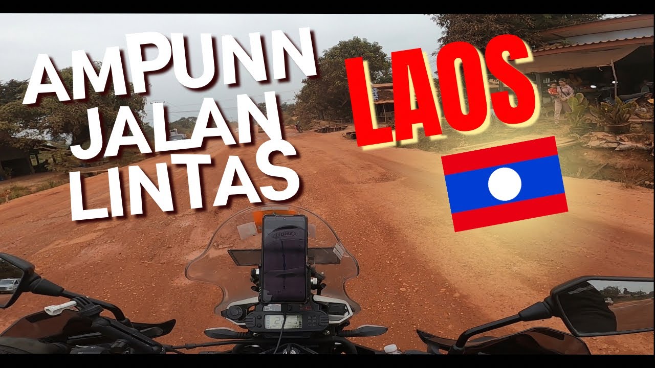 Jalan lintas Laos bikin ampunnnn , parahnya lagi kita bermotor di sebelah kanan. Ep 40