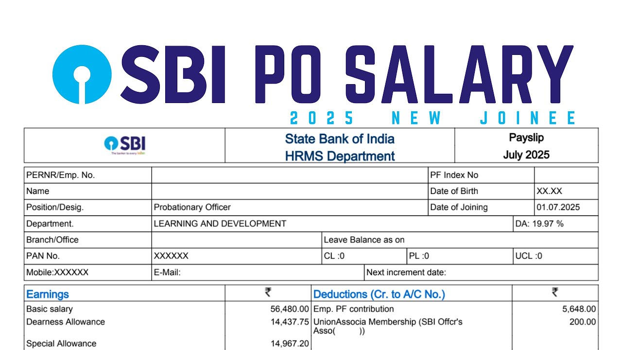 SBI PO Salary Slip 2025 | Latest Month In-Hand Salary & Gross Salary for New Joinee | IBPS Guruji