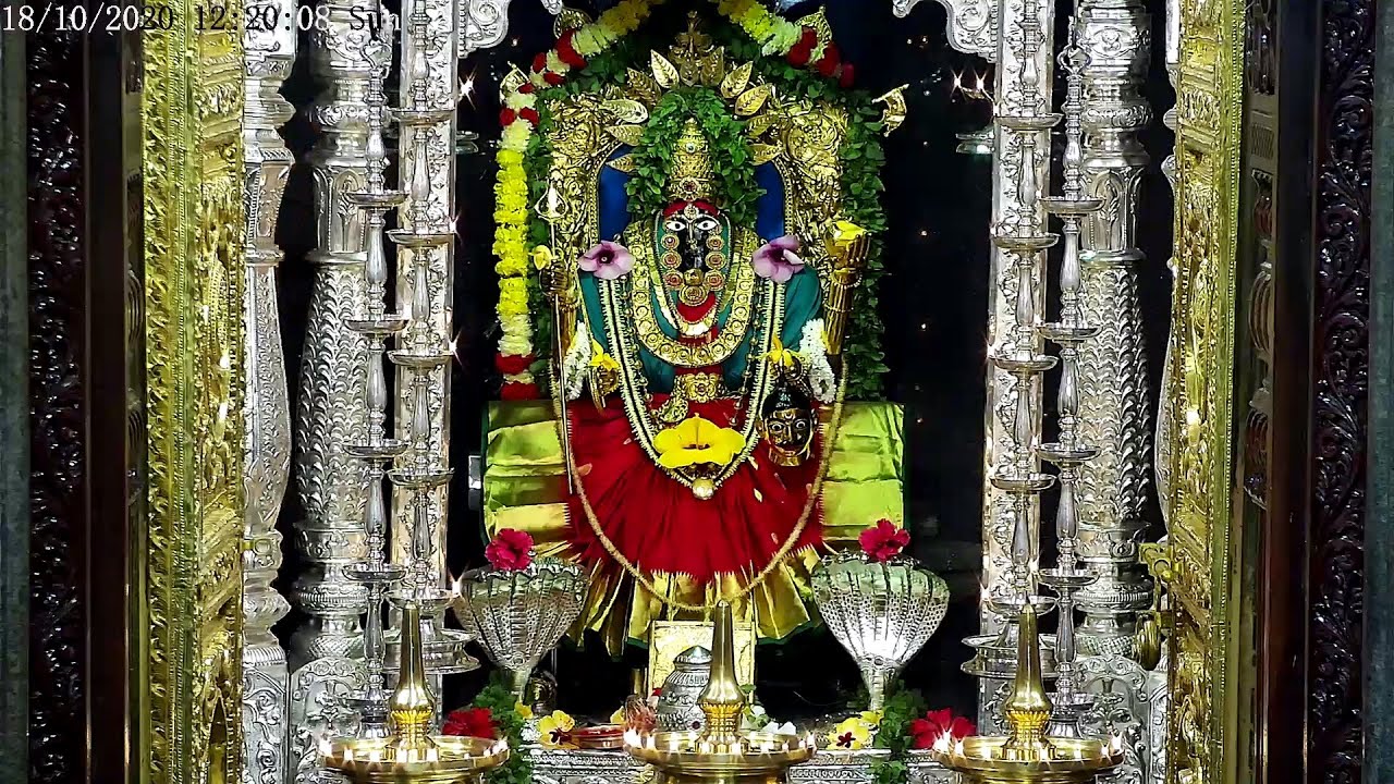 Shree Mahalasa Narayani Madhyanh Aarati Live 18th October 2020