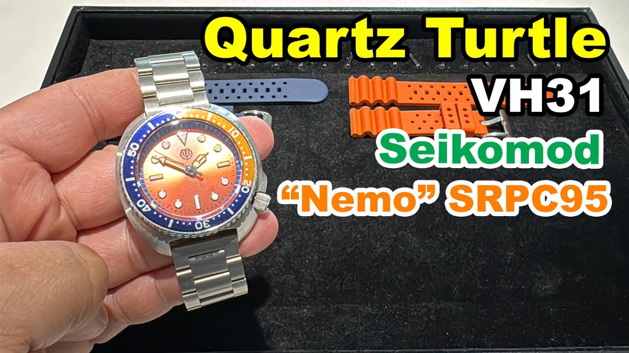Quartz Turtle Nemo (SRPC95) VH31 Seikomod