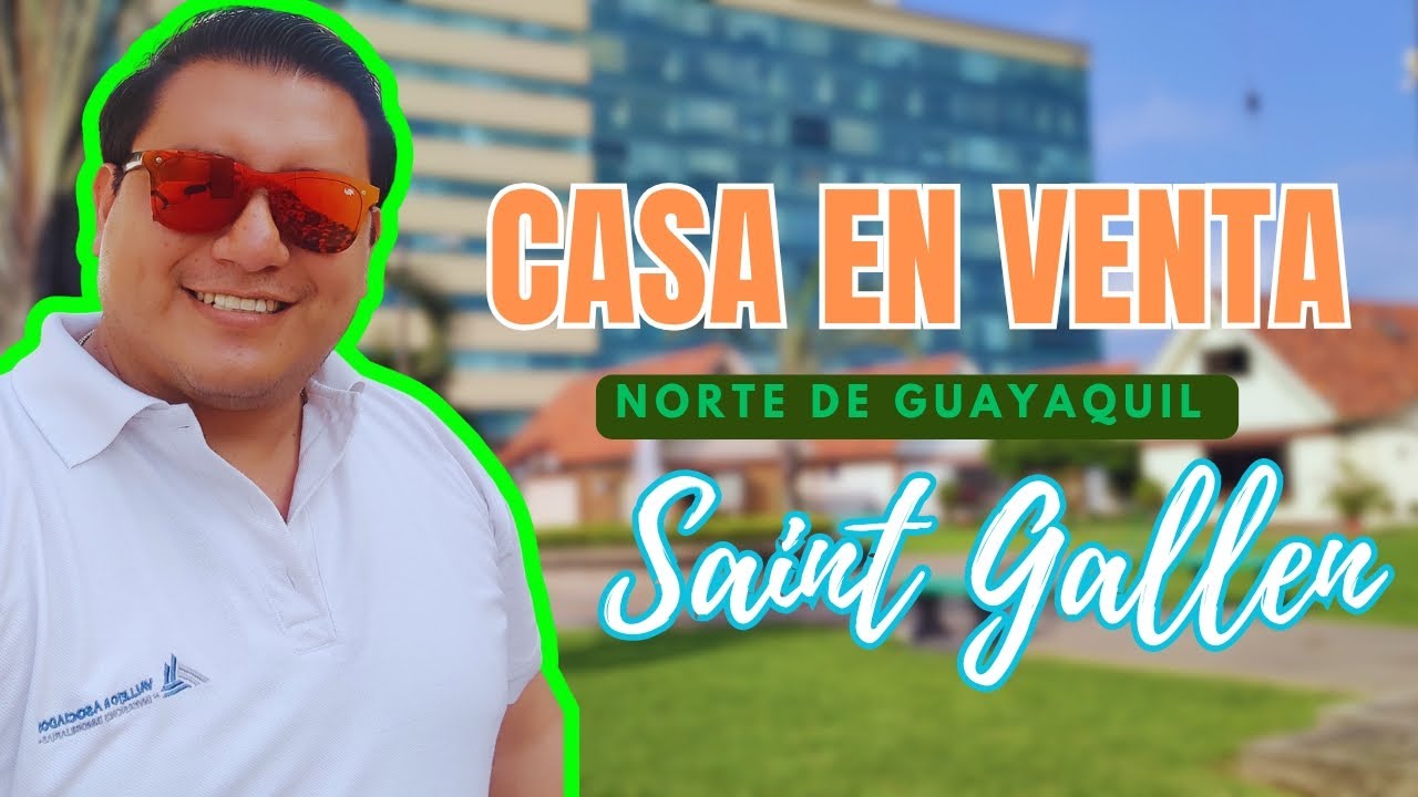 CASA EN VENTA SAINT GALLEN NORTE GUAYAQUIL URBANIZACIÓN CON SEGURIDAD Y PISCINA