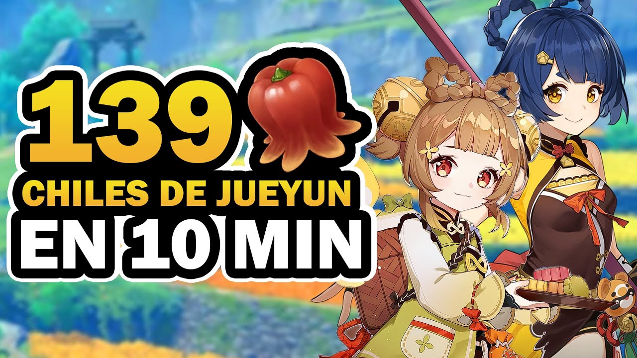 🌶️CHILES DE JUEYUN: 139 EN 10 MINUTOS | GENSHIN IMPACT | RUTA DE FARMEO RÁPIDA PARA YAOYAO XIANGLING