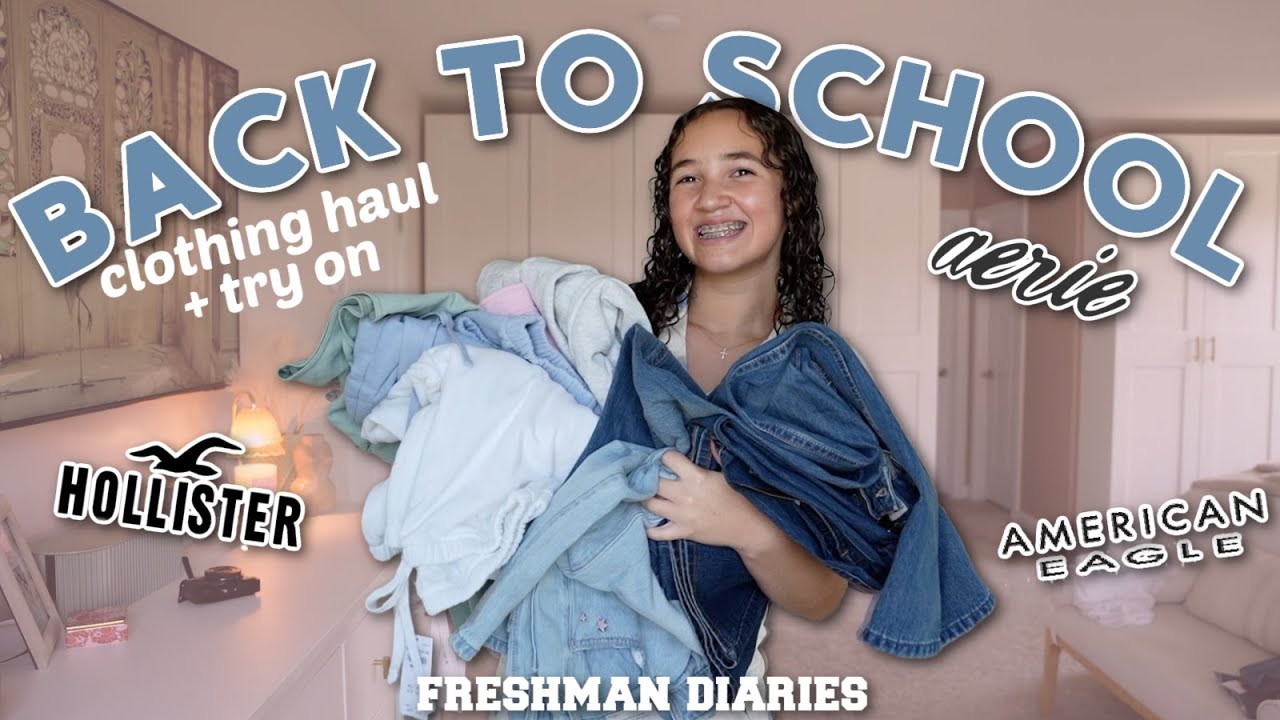 back to school CLOTHING HAUL + TRY ON *high school freshman* | nahla rae