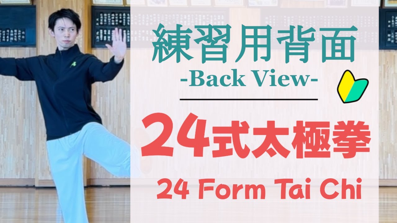 【表演】-24 Form Tai Chi-套路を覚えるための練習用24式太極拳（背面）-初心者向け-