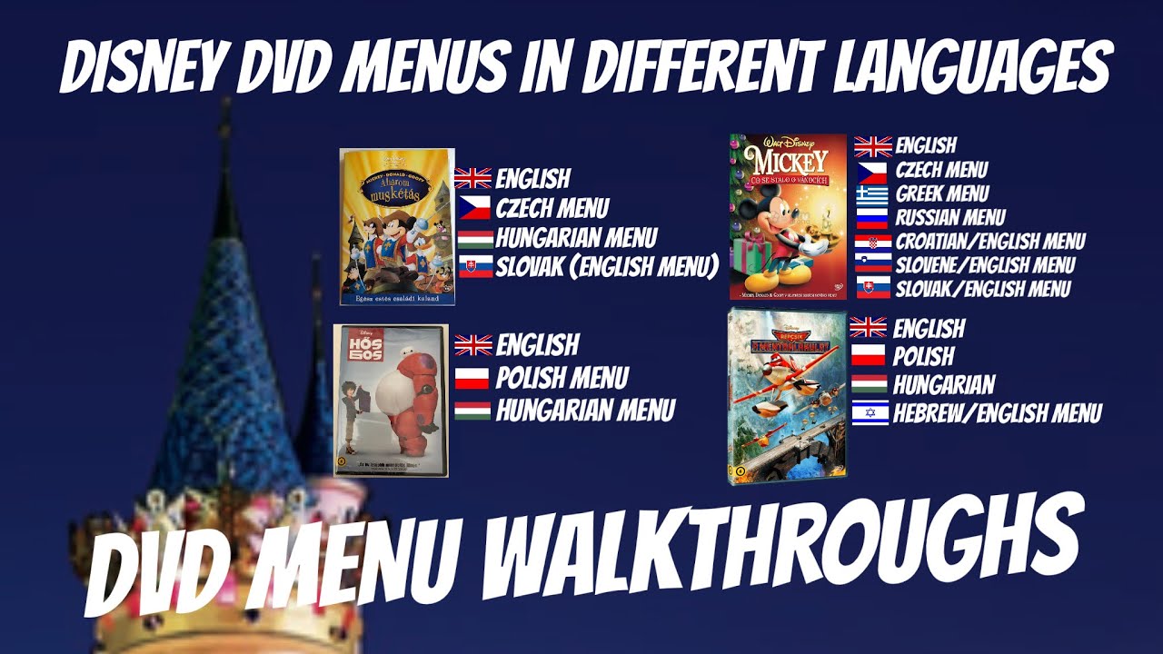 Disney DVD Menus in different languages Part 1