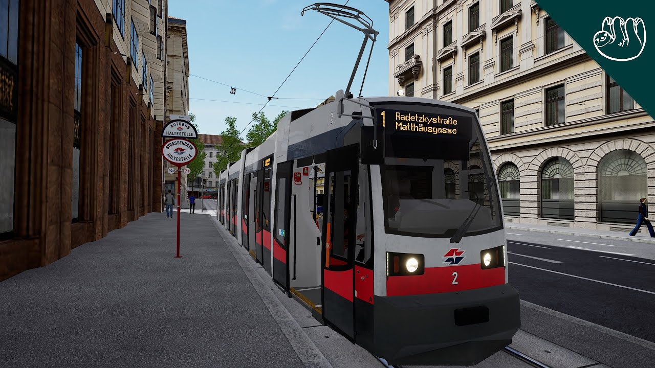 Nachtschiene Linie 1  Unterstützer (Börse nach Hintere Zollamtstraße) ULF A | TramSim Vienna