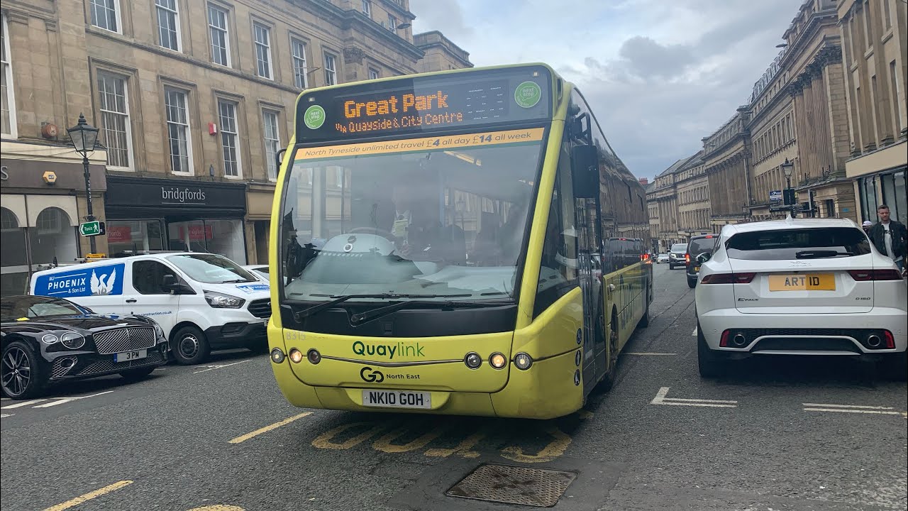 FULL ROUTES QAUYLINK Q3 Great Park to Wallsend 8315 optare versa