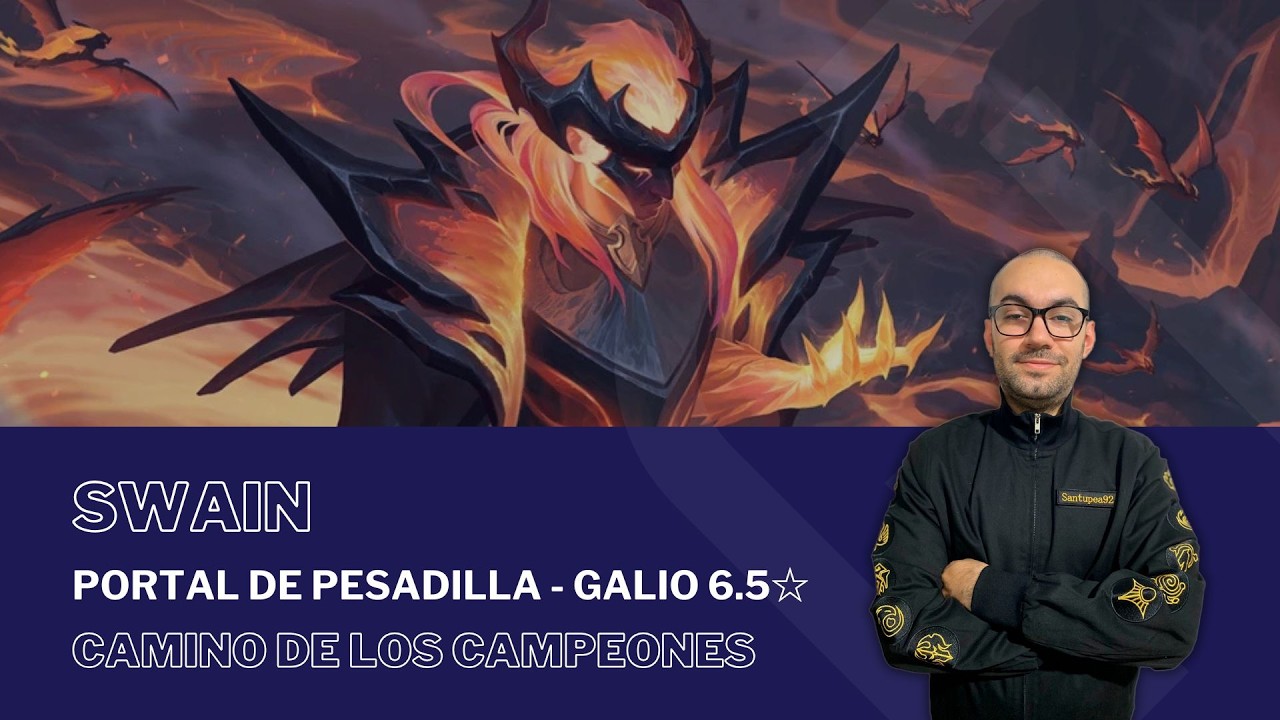 Portal de Pesadilla - Galio 6.5☆ con SWAIN / #PathOfChampions - #LegendsOfRuneterra