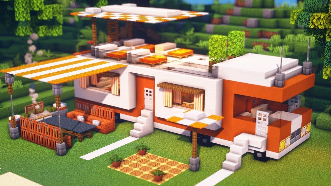 Minecraft : Tutorial - Modern House | Truck House
