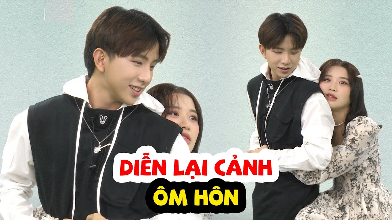 Diễn lại cảnh ôm, Han Sara đòi hôn Tùng Maru ngay trên sóng