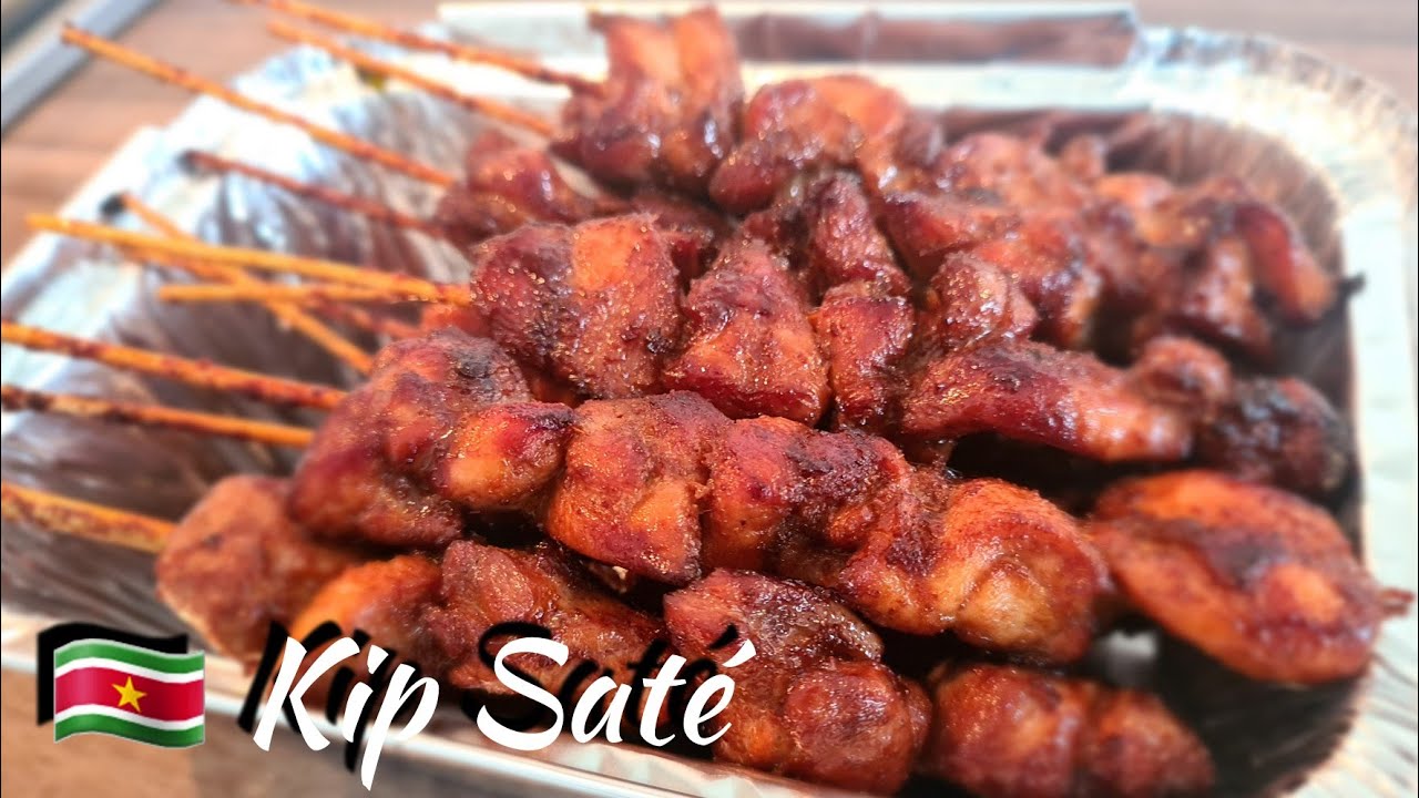 Surinaamse Kip Saté recept|Surinamese Chicken Satay|