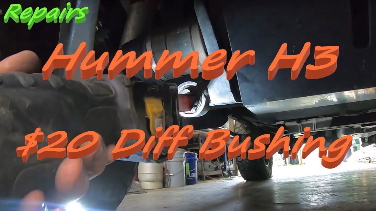 $20 Hummer H3 Front Differential Bracket Bushing Fix - Discontinued Bracket Bushing Fix - DIY