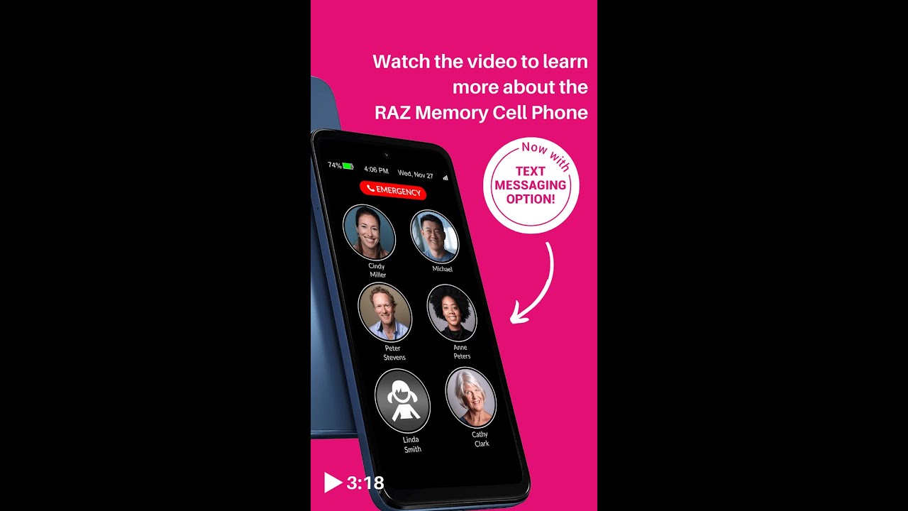 The best cell phone for seniors - RAZ Memory Cell Phone