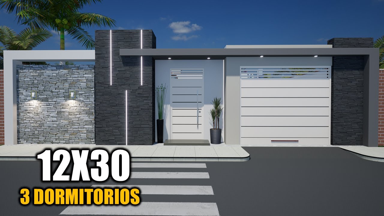 CASA MODERNA Y MODERNA 12X30 (LUIS ARQ)