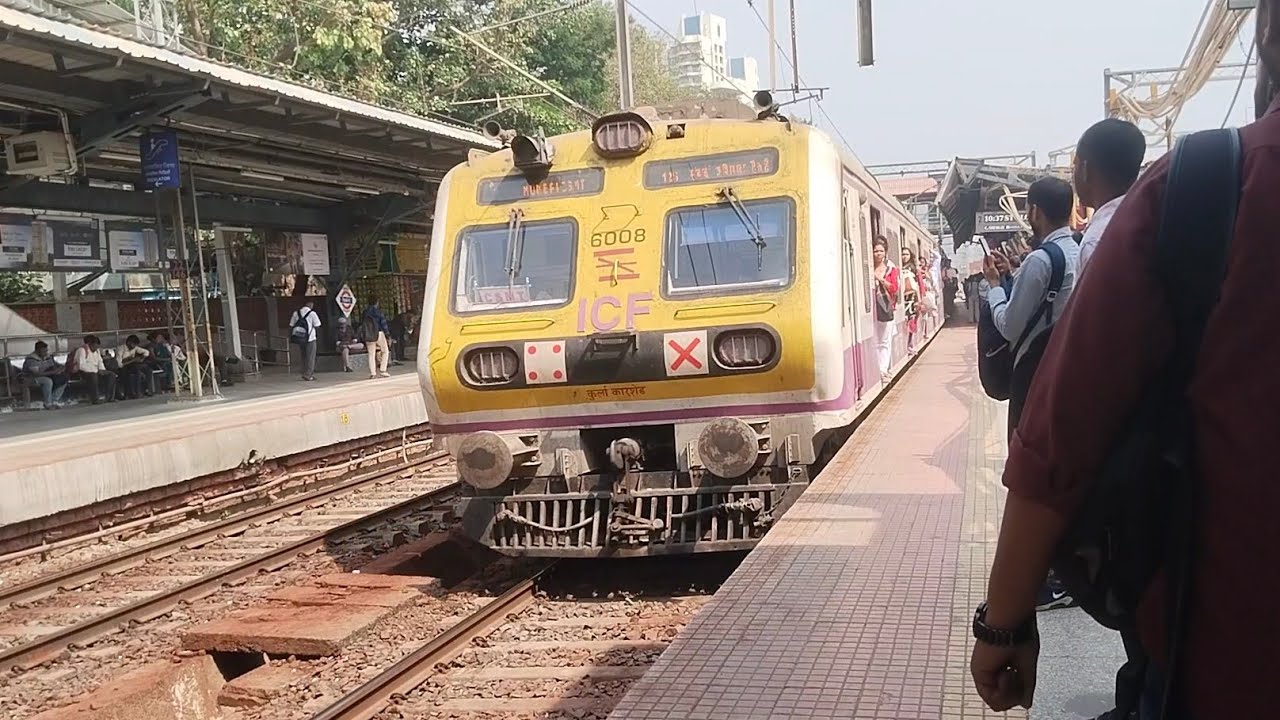 Mumbai Central line railways station train video | Train videos Indian railways station latest 
