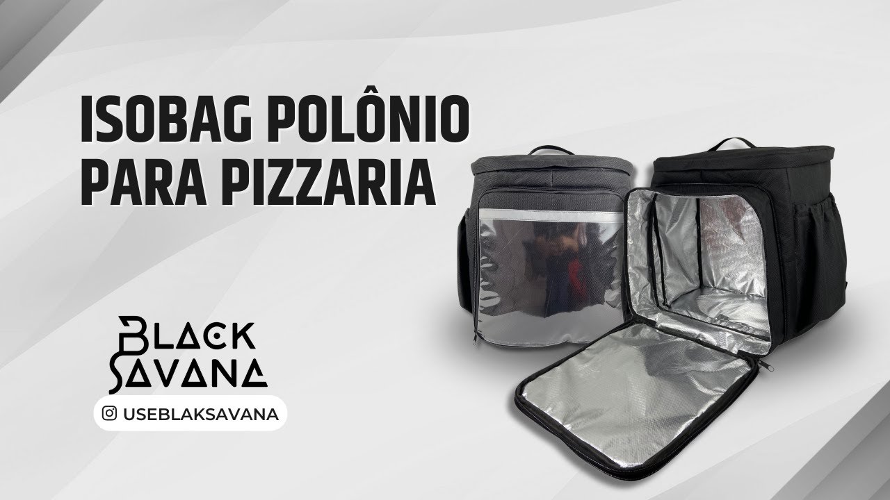 Isobag Pol&ocirc;nio para pizzaria - Black Savana